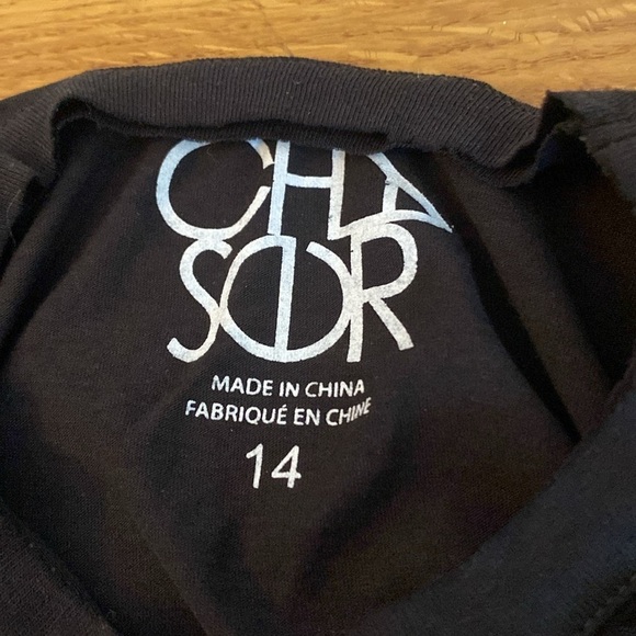 Chaser Girls Black Splatter Paint T-Shirt Size 14 - Picture 4 of 6